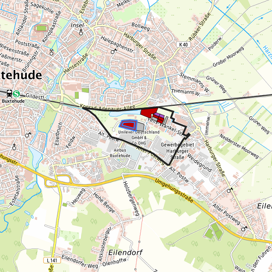 Detaildarstellung der gesuchten Gewerbefläche