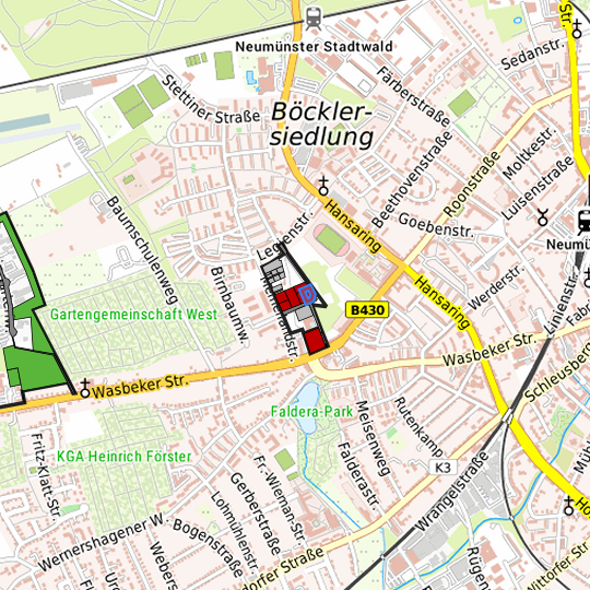 Detaildarstellung der gesuchten Gewerbefläche