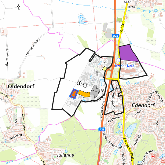 Detaildarstellung der gesuchten Gewerbefläche