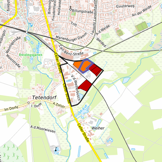 Detaildarstellung der gesuchten Gewerbefläche