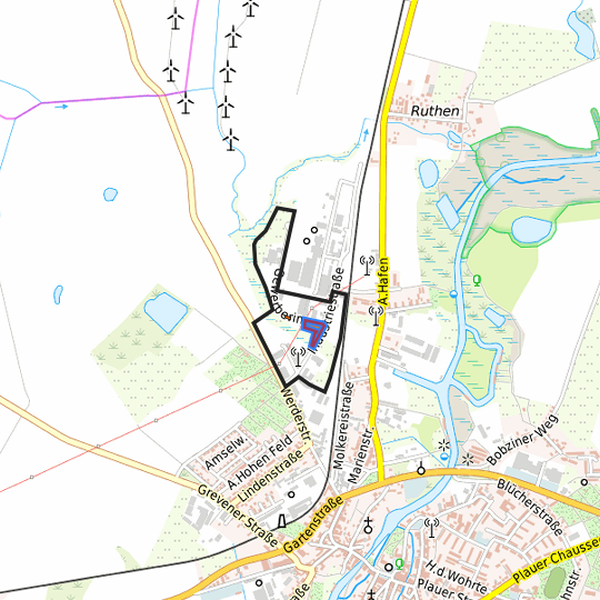 Detaildarstellung der gesuchten Gewerbefläche