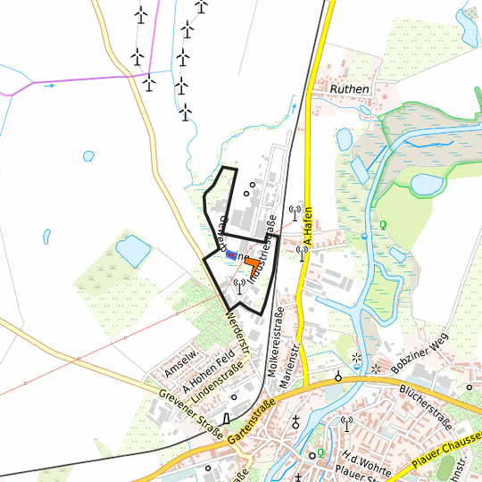 Detaildarstellung der gesuchten Gewerbefläche