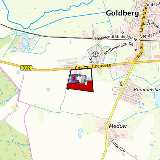 Detaildarstellung der gesuchten Gewerbefläche