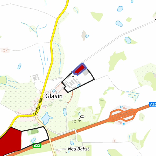 Detaildarstellung der gesuchten Gewerbefläche
