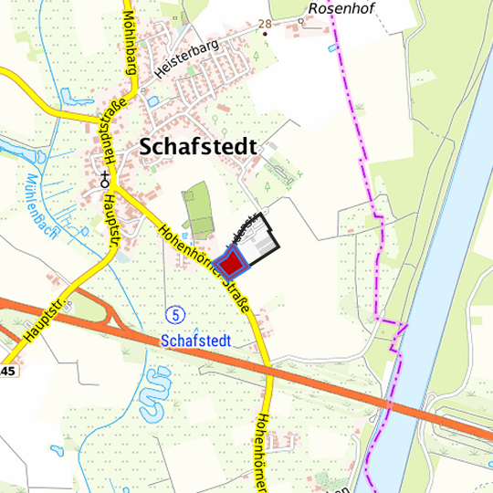 Detaildarstellung der gesuchten Gewerbefläche