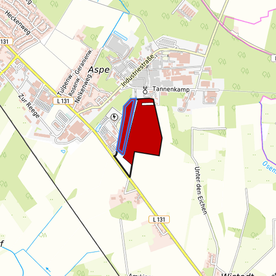 Detaildarstellung der gesuchten Gewerbefläche