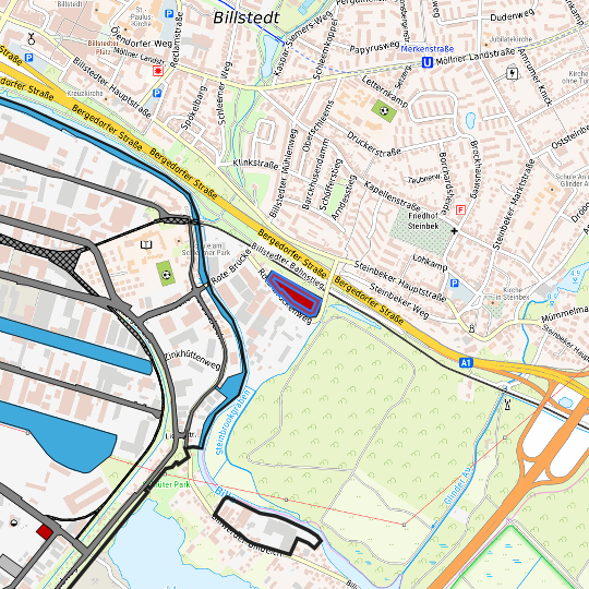 Detaildarstellung der gesuchten Gewerbefläche