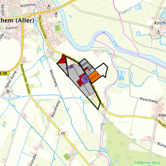 Detaildarstellung der gesuchten Gewerbefläche