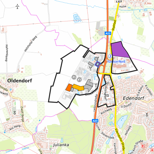Detaildarstellung der gesuchten Gewerbefläche