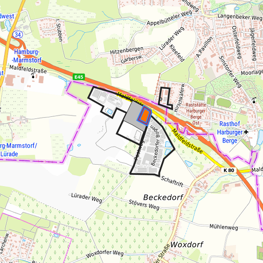 Detaildarstellung der gesuchten Gewerbefläche