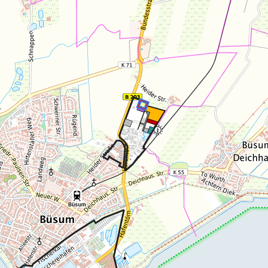 Detaildarstellung der gesuchten Gewerbefläche