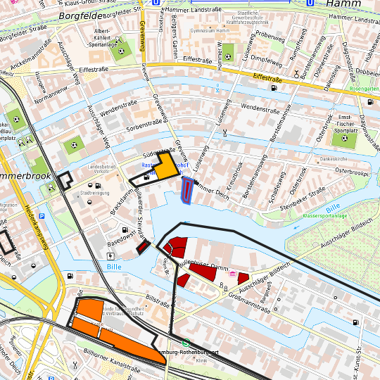 Detaildarstellung der gesuchten Gewerbefläche