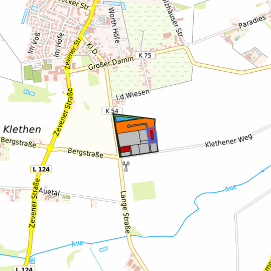 Detaildarstellung der gesuchten Gewerbefläche