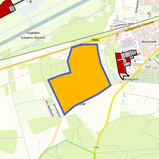 Detaildarstellung der gesuchten Gewerbefläche