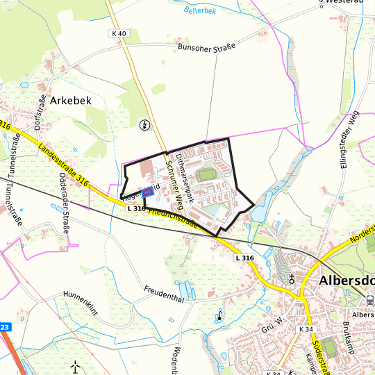 Detaildarstellung der gesuchten Gewerbefläche