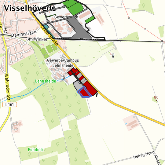 Detaildarstellung der gesuchten Gewerbefläche