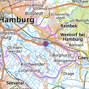Lage in der gesuchten Region 