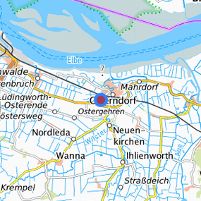 Lage in der gesuchten Region 