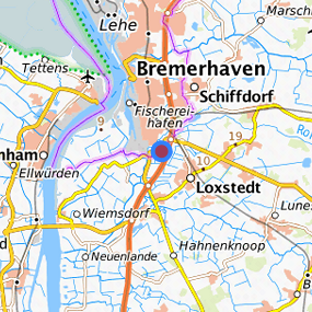 Lage in der gesuchten Region 