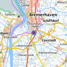 Lage in der gesuchten Region 