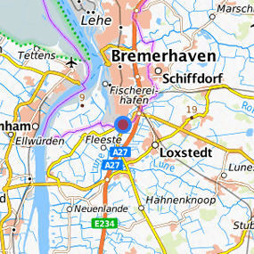 Lage in der gesuchten Region 