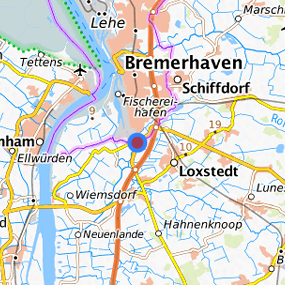 Lage in der gesuchten Region 