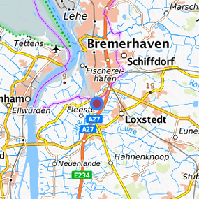 Lage in der gesuchten Region 