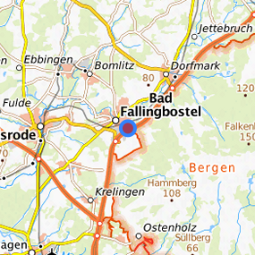 Lage in der gesuchten Region 