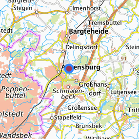 Lage in der gesuchten Region 