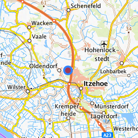 Lage in der gesuchten Region 