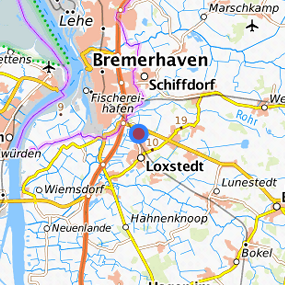 Lage in der gesuchten Region 