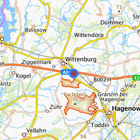 Lage in der gesuchten Region 