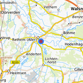 Lage in der gesuchten Region 