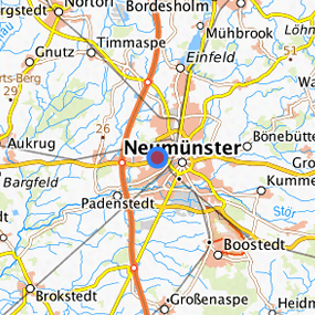 Lage in der gesuchten Region 