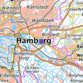 Lage in der gesuchten Region 