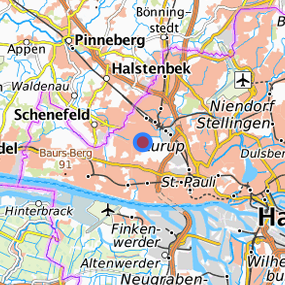 Lage in der gesuchten Region 