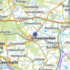 Lage in der gesuchten Region 