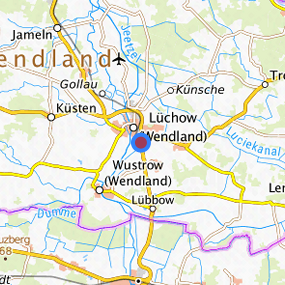 Lage in der gesuchten Region 