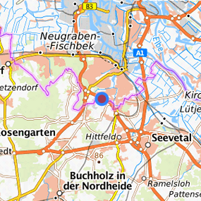 Lage in der gesuchten Region 