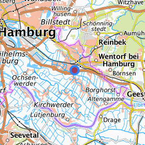 Lage in der gesuchten Region 