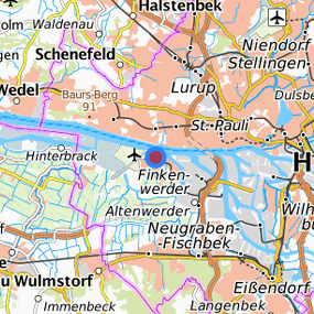 Lage in der gesuchten Region 