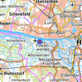 Location in the requested region 