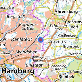 Lage in der gesuchten Region 