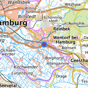 Lage in der gesuchten Region 