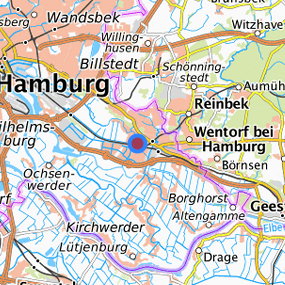 Lage in der gesuchten Region 