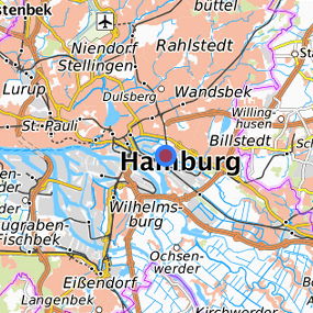 Lage in der gesuchten Region 