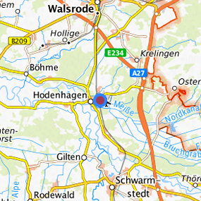 Lage in der gesuchten Region 