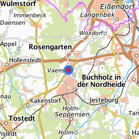 Lage in der gesuchten Region 