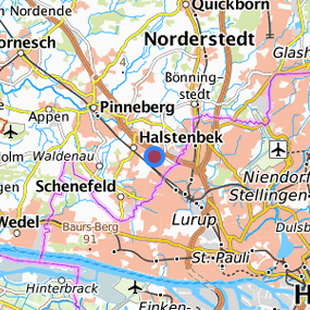 Lage in der gesuchten Region 
