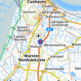 Lage in der gesuchten Region 